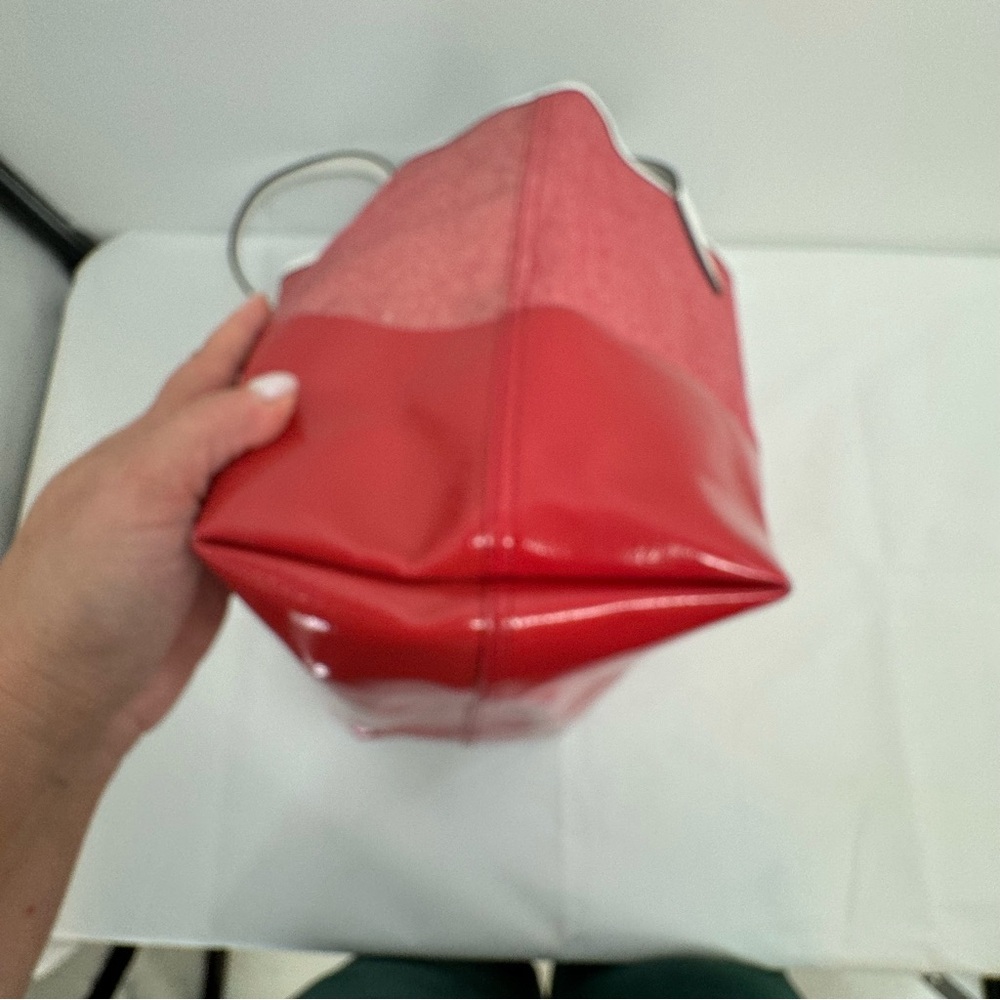 Kate Spade Ash Street Logo Tote Asphalt Red Triple Compartment - Picture 7 of 16